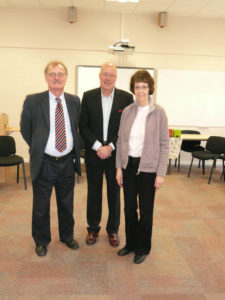 Mark Wilkinson (centre) with Geoff Attenburrow and Pat Potter