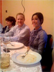 Dr. Guthrie-Strachan enjoys his lunch with Marika Peretti (TFL)