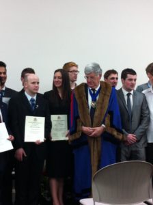 Master of Lethersellers with some of the award winning students